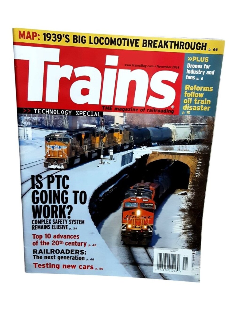 2014 Trains Magazine BNSF Union Pacific PTC Railroad Technology Locomotives